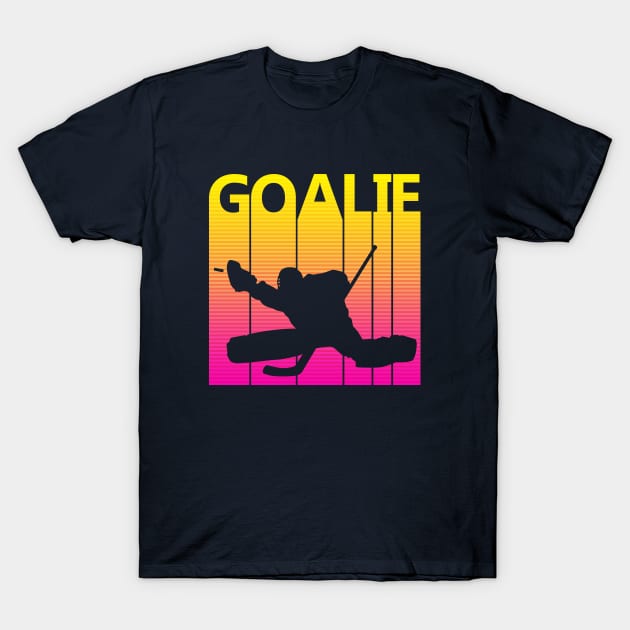 Vintage Retro Ice Hockey Goalie T-Shirt by GWENT